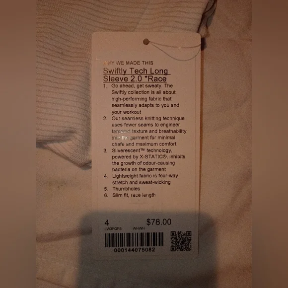 Lululemon Swiftly Tech Long Sleeve 2.0 *Race - Picture 2 of 3